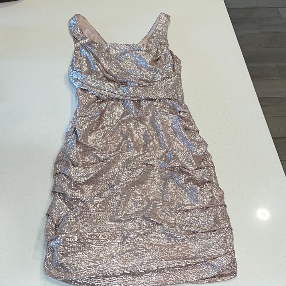 Express - Rose Gold Fitted Dress